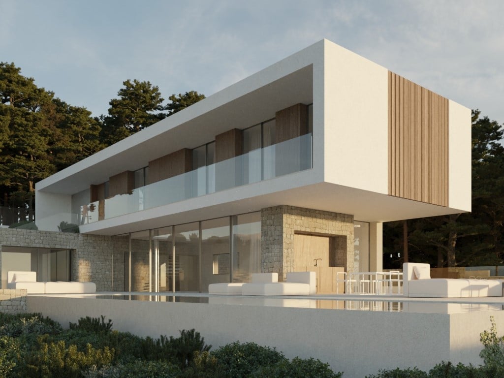 Villa de luxe avec vue sur mer et piscine à débordement à Moraira — terrace