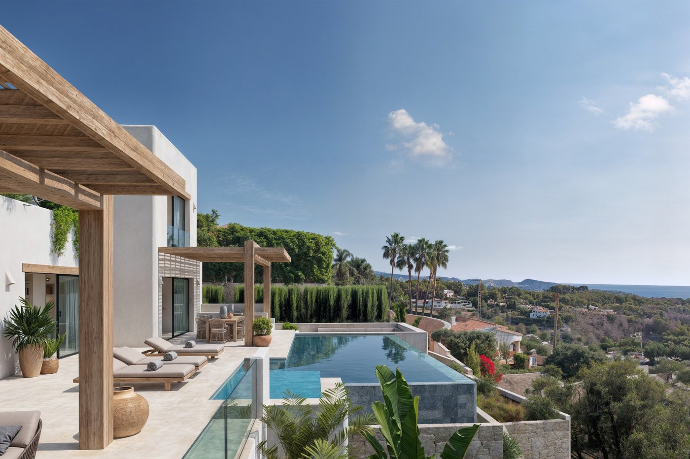 Villa Balona: proyecto de villa estilo Ibiza con vistas al mar en Benissa