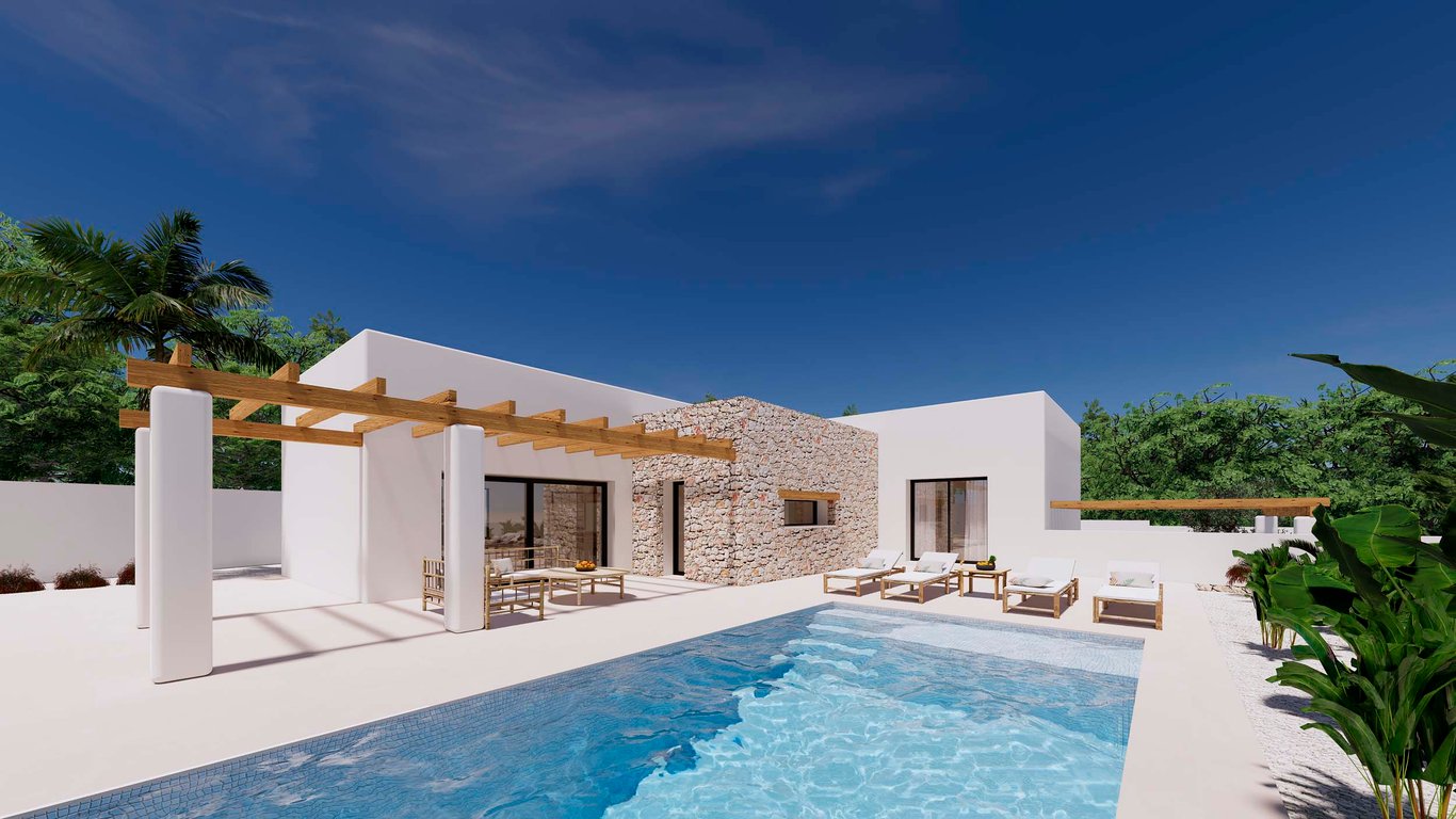 Villa de estilo ibicenco en planta baja en venta en Moraira - 2