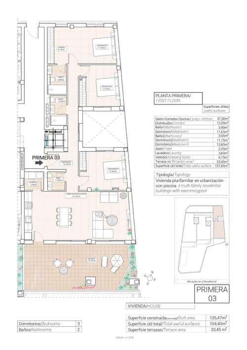 Nieuwbouwappartement met groot terras en gemeenschappelijk zwembad in Hondón de las Nieves — foto 9