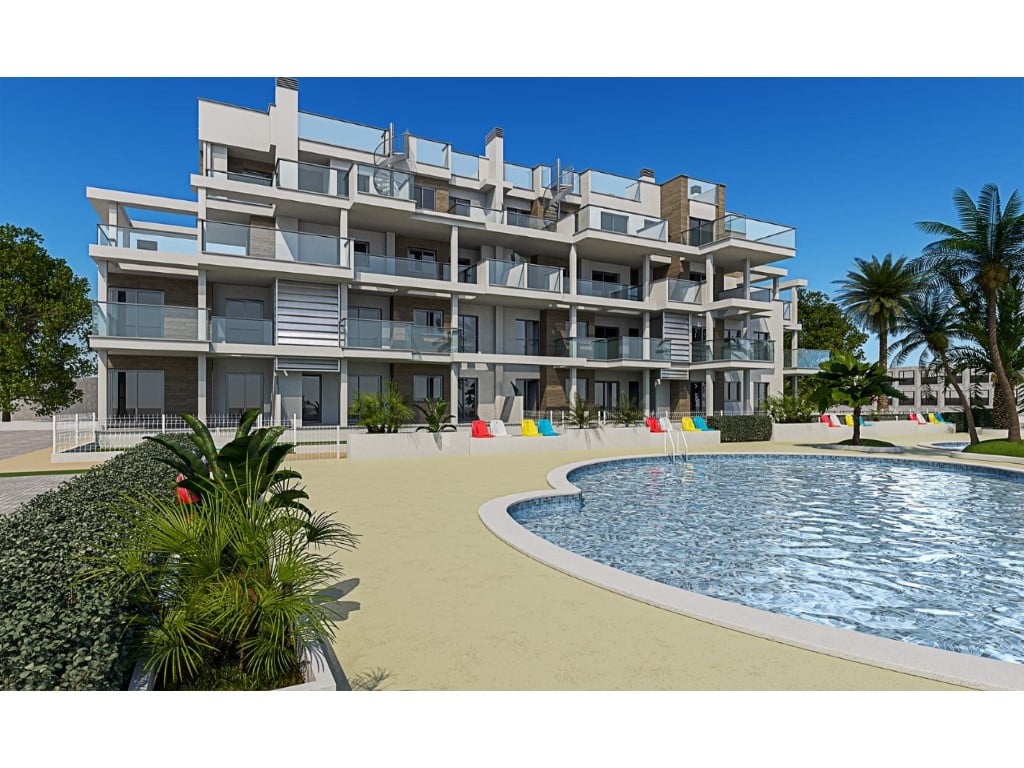 3-bed penthouse near beach and center in Denia — living room