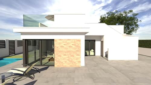 Nieuwbouwvilla met privézwembad op 700 meter van het strand in Los Alcázares — foto 28