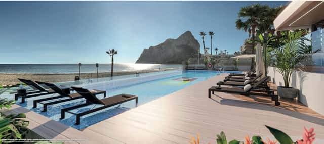 Apartamento con terraza en Calpe, 1 dorm., 65m²