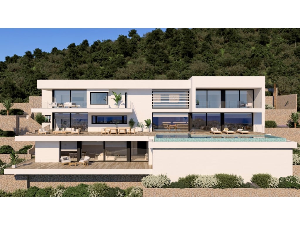 Exkluzivní vila s 5 ložnicemi a výhledem na moře v Cumbre del Sol — terrace