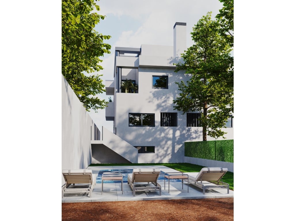 3-bedroom townhouses with private terrace in Benferri, Alicante — living room