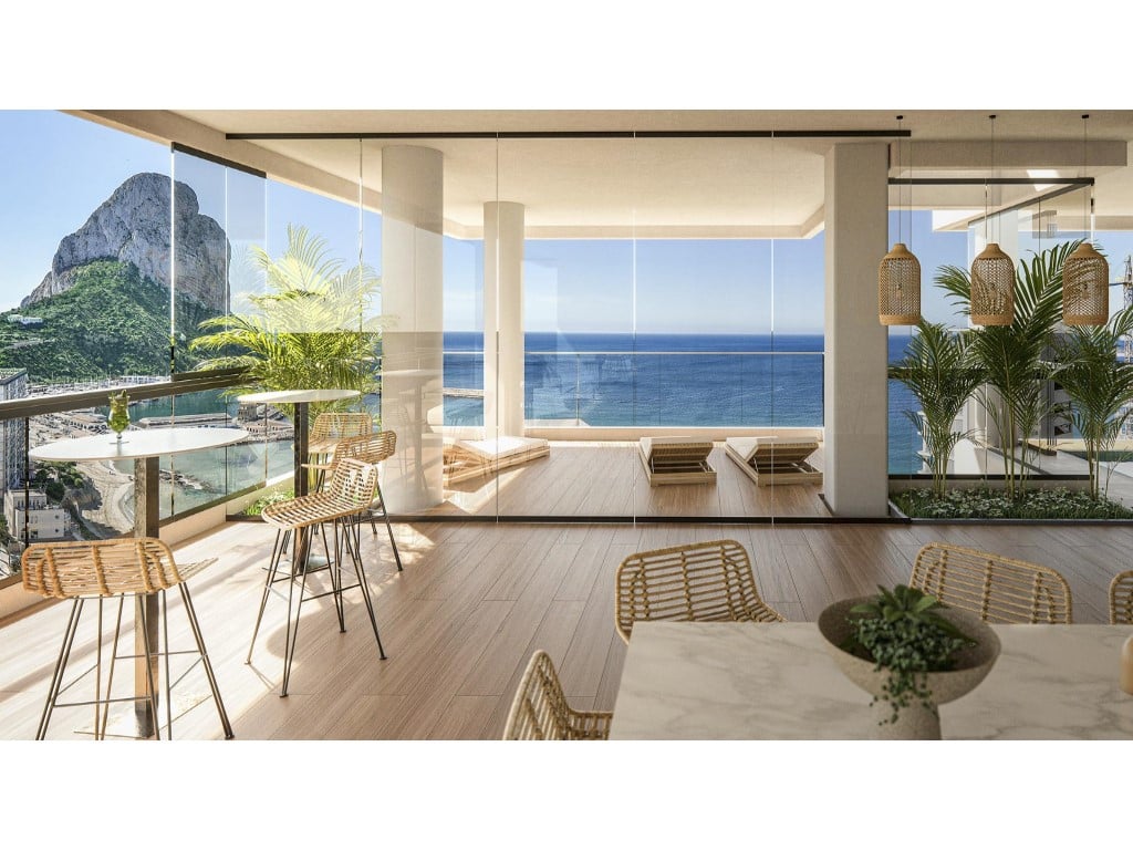 Luxusní byty v Calpe s výhledem na moře, bazénem a spa