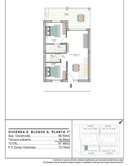 Appartement met terras in San Cayetano, Torre Pacheco — foto 22