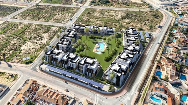 Gelijkvloerse nieuwbouwbungalow met eigen tuin in Lo Marabú, Ciudad Quesada