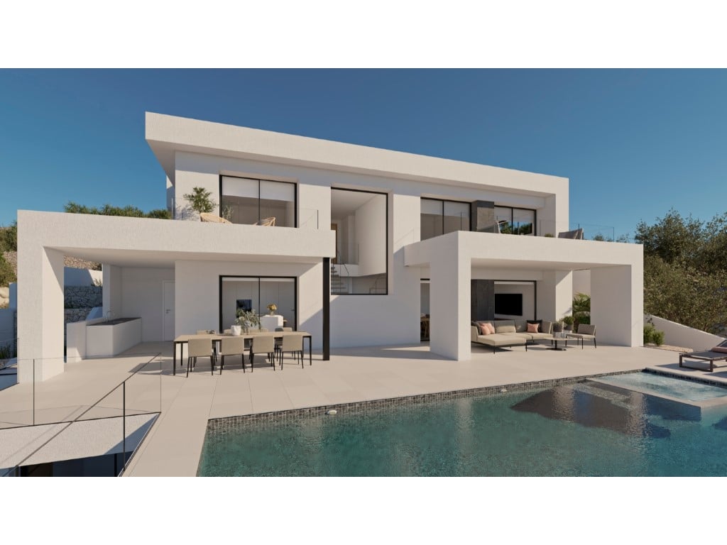 Villa exclusive avec vue imprenable sur la mer à Cumbre del Sol — living room