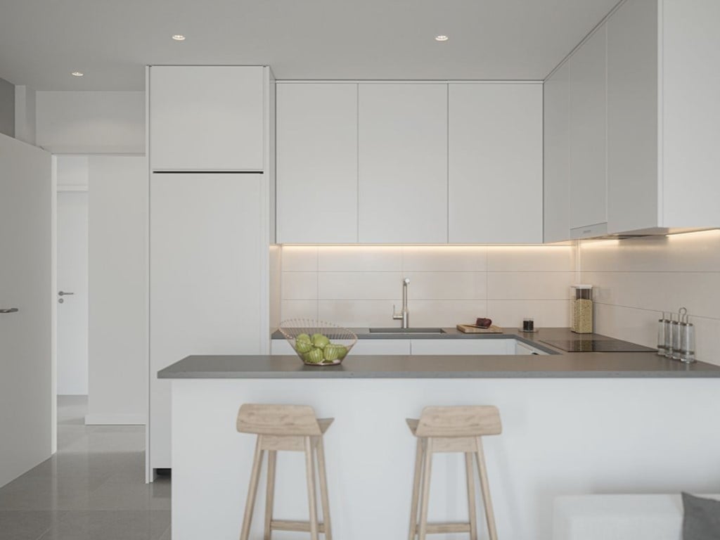 Neubau 2-Zimmer-Wohnung in Guardamar del Segura mit Pool — living room