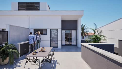 NIEUWBOUW HALFVRIJSTAANDE VILLA'S IN LOS NIETOS, LA MANGA MAR MENOR — foto 16