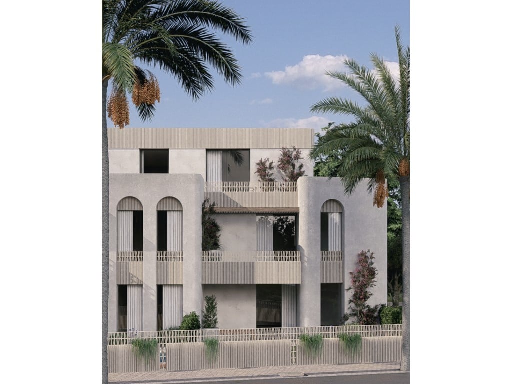 Modern apartment with 3-bedrooms in Jávea with terrace and underground parking — living room