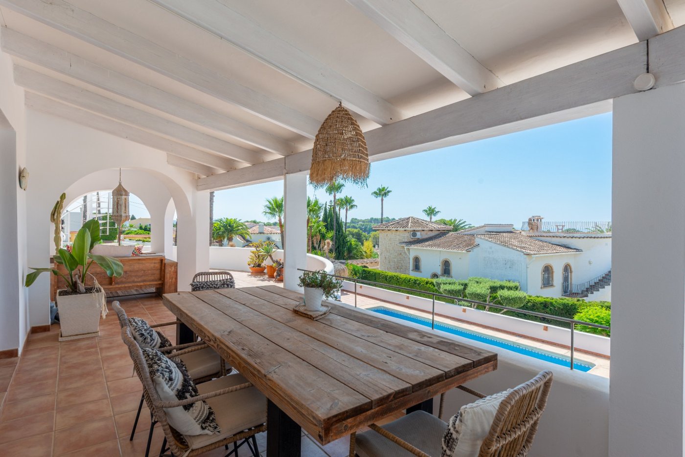 Villa renovada con vistas al mar y al Peñón de Ifach — San Jaime (Moraira/Benissa)