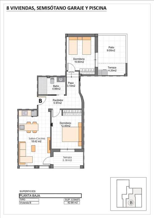 Nieuwbouw appartement met patio op 200 meter van het strand in Lo Pagán — foto 8