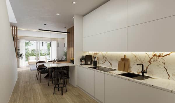 Ruime nieuwbouwvilla met zwembad en Engelse patio in Hondón de las Nieves
