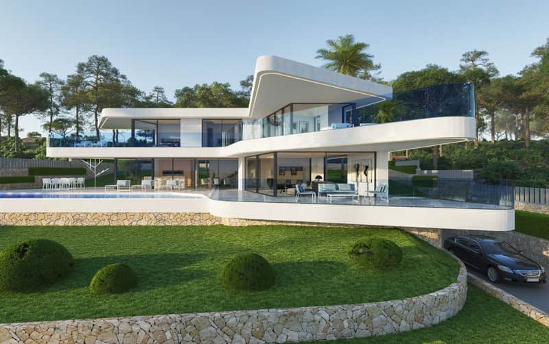 Moderne villa met panoramisch zeezicht in Monte Olimpo