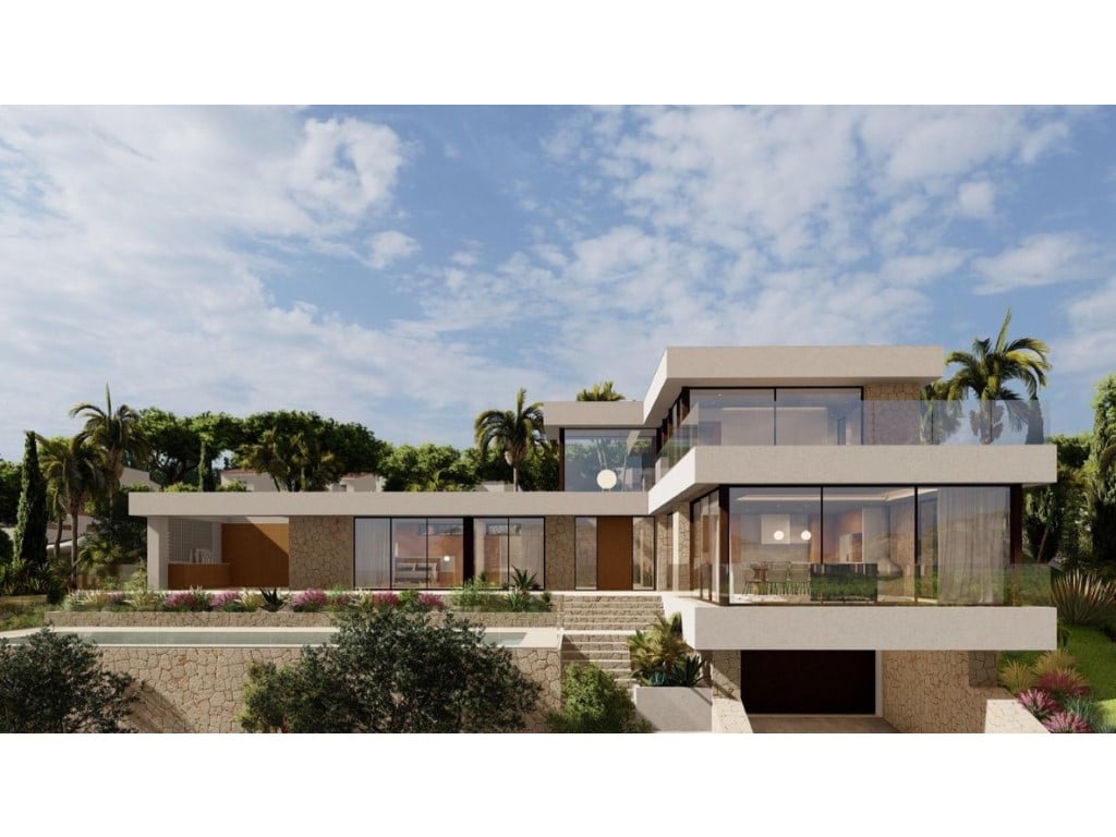 Parcela de 1.000 m² con licencia y vistas al mar en Jávea — living room