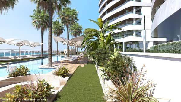 Ruim nieuwbouwappartement met zeezicht op eerste lijn in La Manga del Mar Menor
