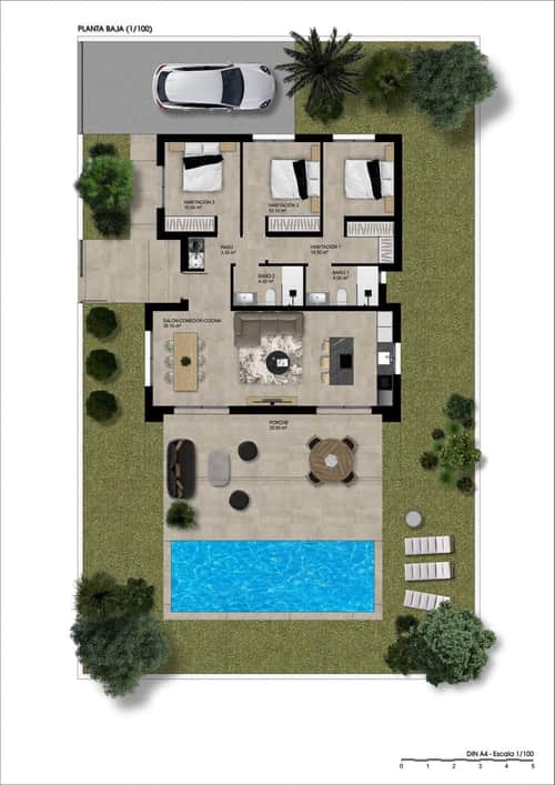 Moderne nieuwbouwvilla met zwembad en tuin in Hondón de las Nieves — foto 14