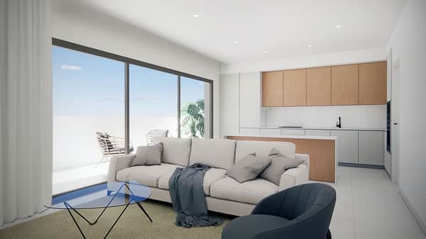 Nieuwbouw bungalow met 2 slaapkamers in Pilar de la Horadada