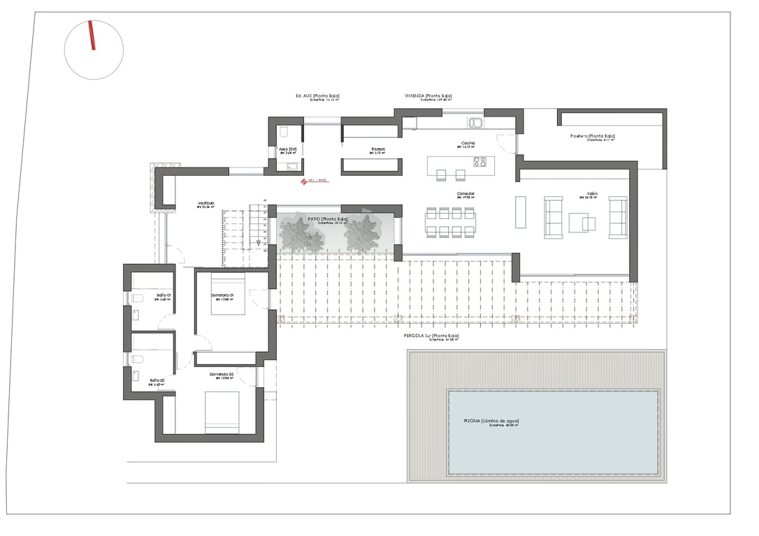 Villa de estilo ibicenco con vistas al mar en venta en Moraira - 5