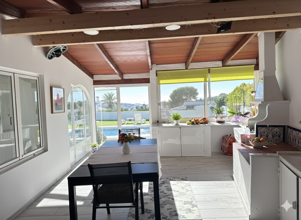 Villa de 3 dormitorios con vistas al mar en La Camarrocha, Moraira