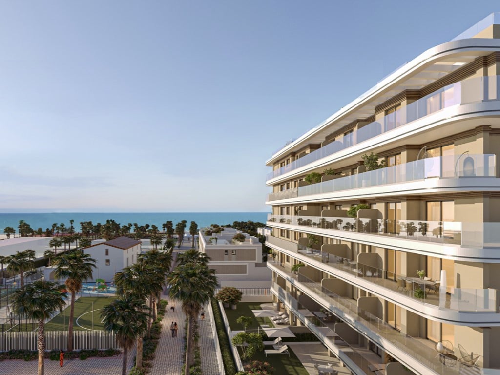Nieuw woonproject op 150m van El Puig Beach, Valencia — living room