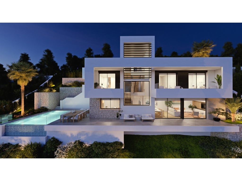 Exkluzivní luxusní vily v Altea s výhledem na moře — living room