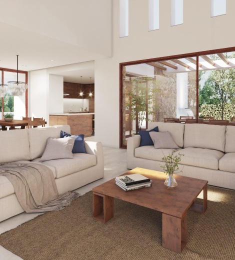 Vil·la de Disseny Modern Estil Ibiza a Jávea: 4 Dormitoris, Vistes a la Muntanya, Piscina, Garatge i Acabats Premium | 1.550.000 € - 4