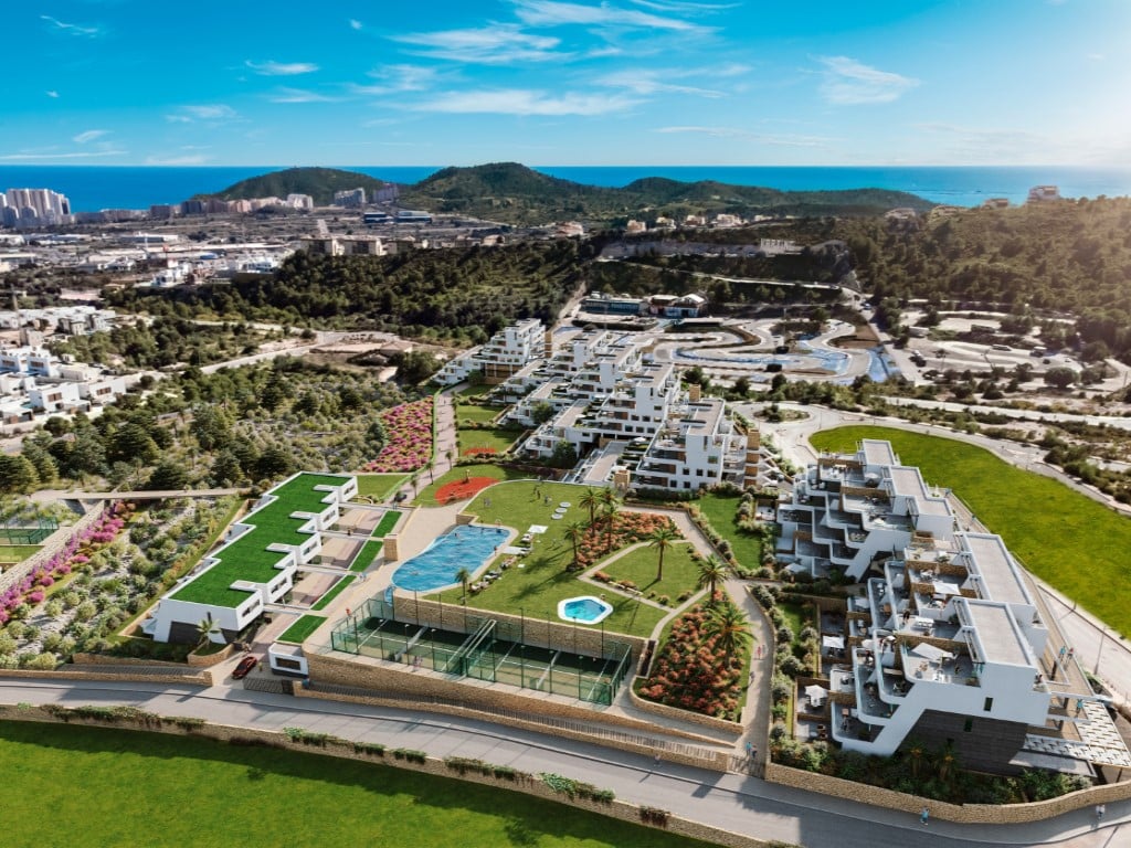 Newly built 3-bed apartment with sea views in Finestrat — terrace