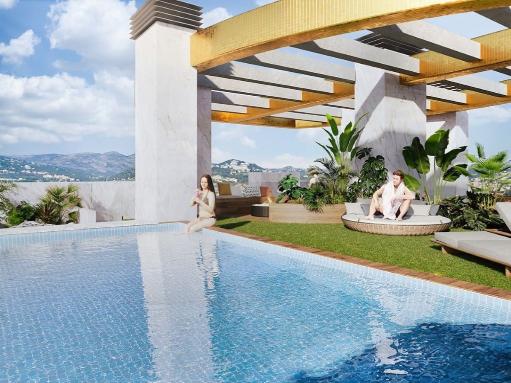 Exclusive design flat with sea views and large terraces in Calpe — terrace