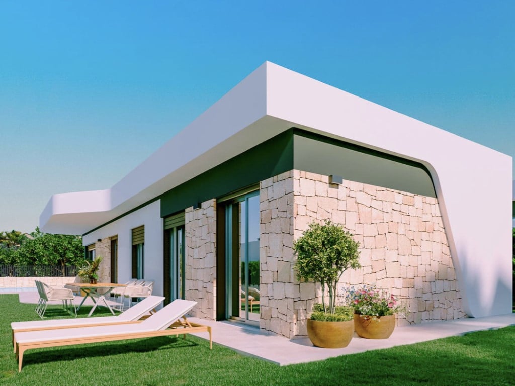 Moderne villa's met zeezicht in Sierra Cortina — terrace
