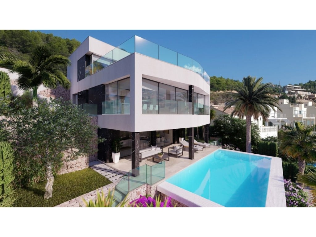 Luxusvilla auf 3 Etagen mit Panorama-Meerblick in Calpe