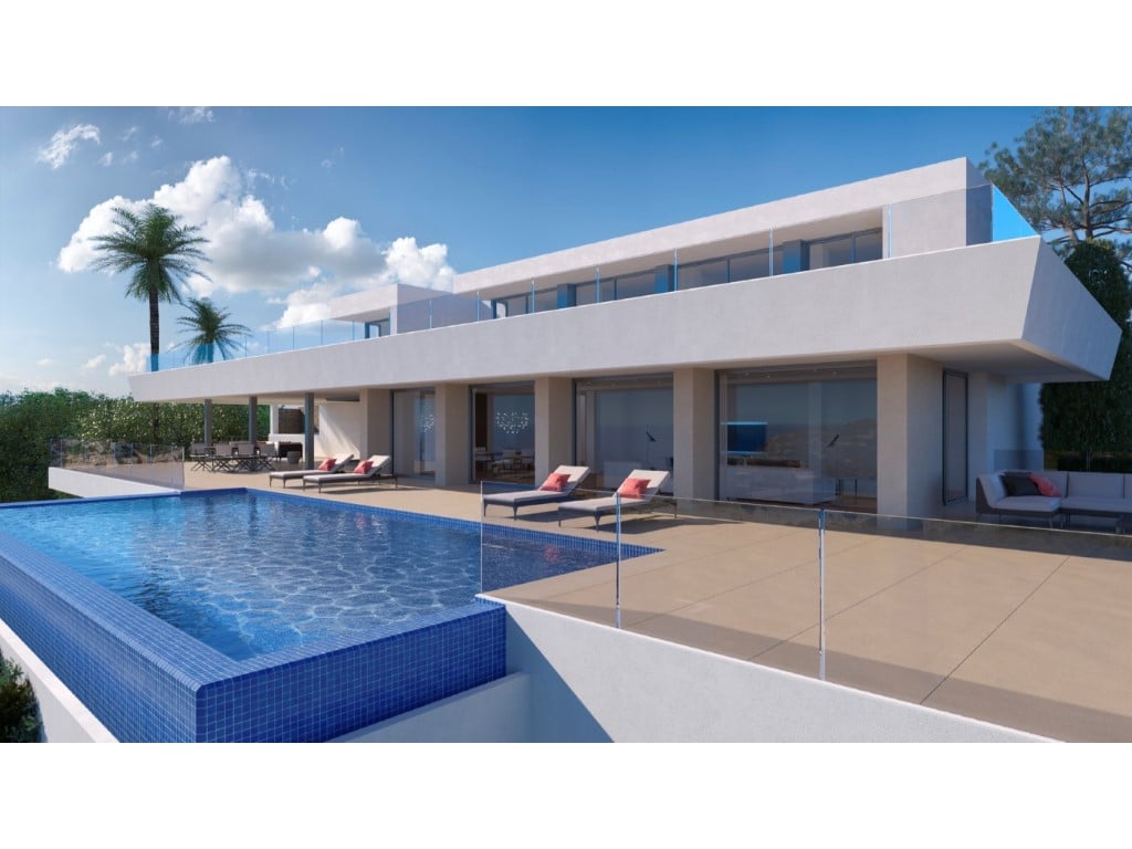 Villa de luxe avec vue sur mer et piscine à débordement à Cumbre del Sol — living room