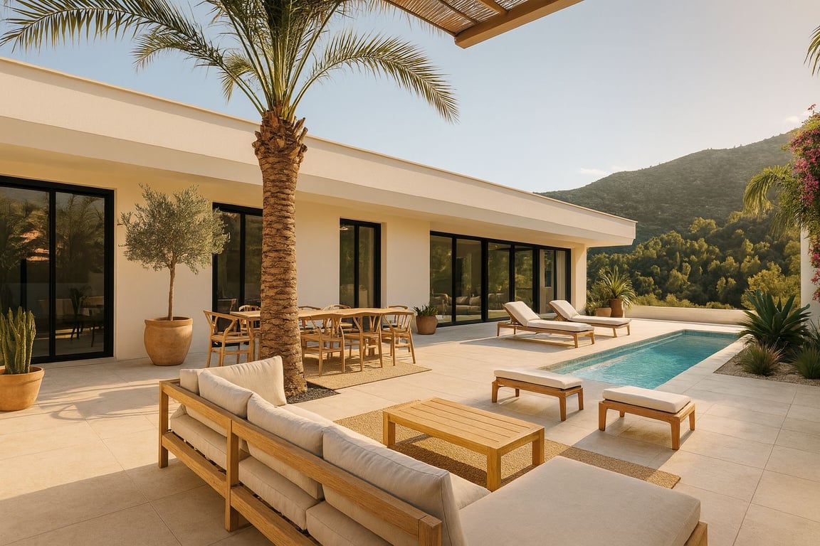 Villa de Luxe ESTIL IBIZA: Obra Nova 3 Dormitoris/3 Banys (2 en Ús), Piscina Privada i Garatge | Vistes al Mar a Monte Solana, Pedreguer - 2
