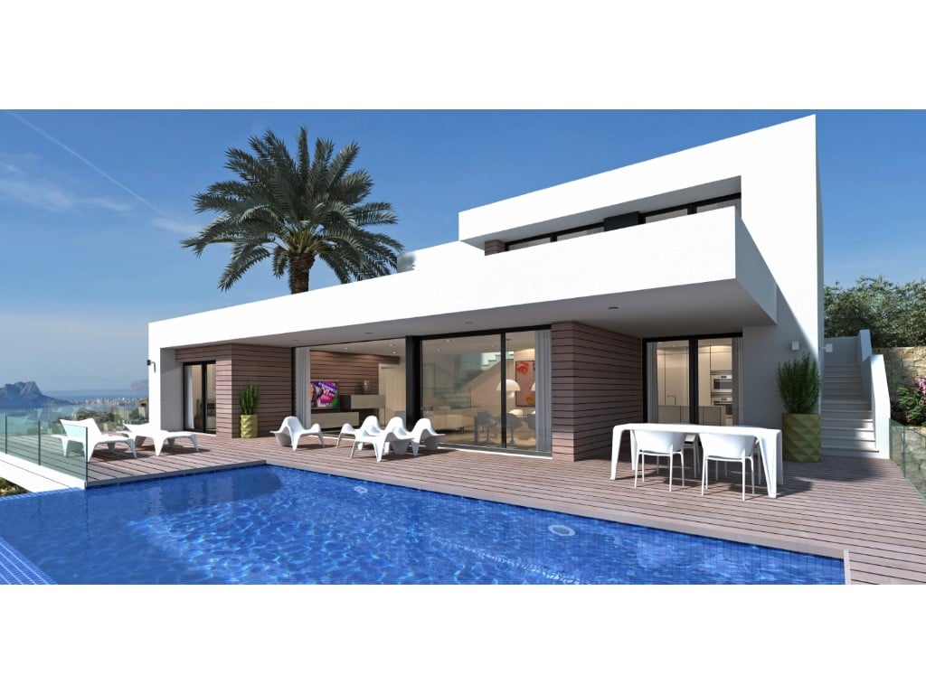 Villa de luxe avec piscine à débordement et vue mer à Cumbre del Sol — terrace