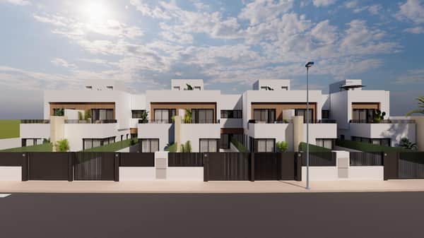 Moderne halfvrijstaande villa's met privézwembad vlakbij de zee in Santiago de la Ribera