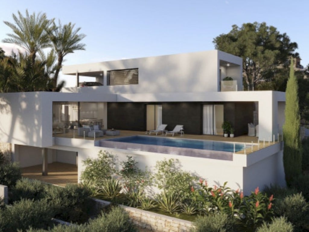 Minimalist luxury villa with sea views in Cumbre del Sol — terrace