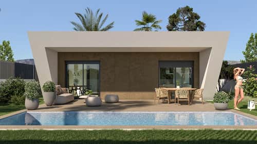 Moderne nieuwbouwvilla met zwembad en tuin in Hondón de las Nieves — foto 2