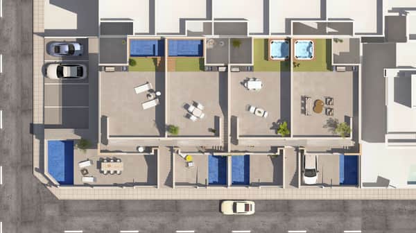Nieuwbouw bungalow met 2 slaapkamers in San Pedro del Pinatar