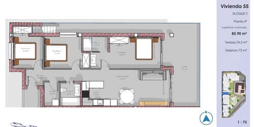 Gemeubileerd penthouse met 3 slaapkamers en solarium in El Raso, Guardamar — foto 8