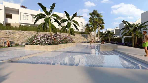 Nieuwbouwbungalow op de eerste verdieping met 3 slaapkamers en solarium in Algorfa