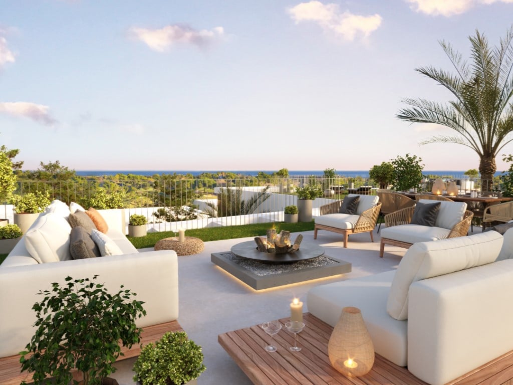 Residencial Maravilla: nové vily v Polop s výhledem na moře — living room