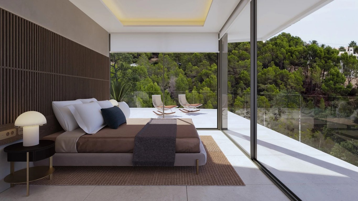 Residència de luxe exclusiva a Altea Hills: nova construcció amb 4 dormitoris, piscina infinita climatitzada, domòtica i vistes panoràmiques al mar. - 9