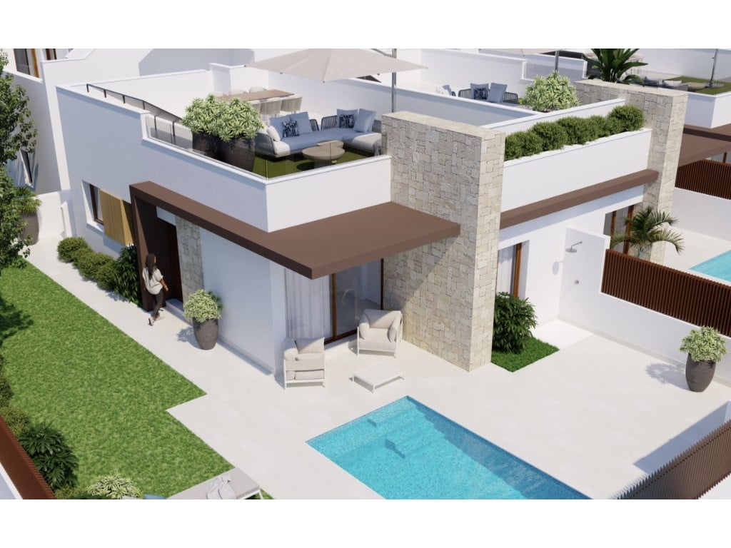 Bungalov se 2 ložnicemi a bazénem u Vistabella Golf — living room