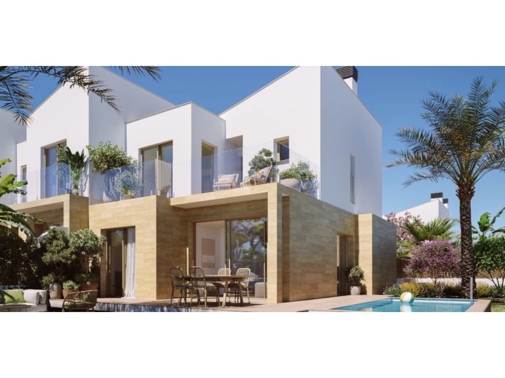 3-slaapkamer rijtjeshuizen met terrassen en zwembaden in HorizonVista — terrace
