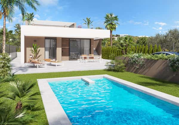 Nieuwbouwvilla met zeezicht in Vera Playa (Pueblo Salinas)
