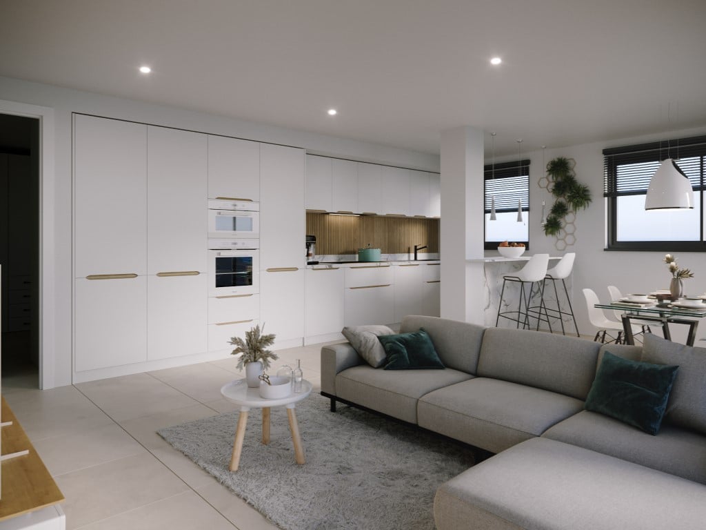 Modern apartments in gated community with pool and gym, Santa Pola — terrace