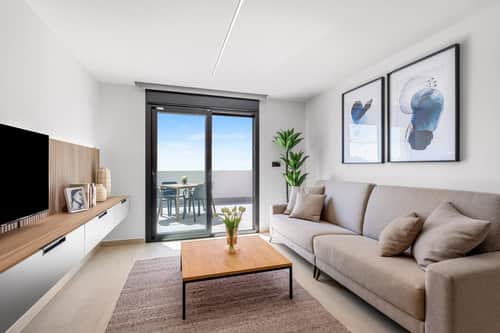 Gemeubileerd nieuwbouwappartement met 2 slaapkamers en ruim terras in El Raso, Guardamar — foto 23