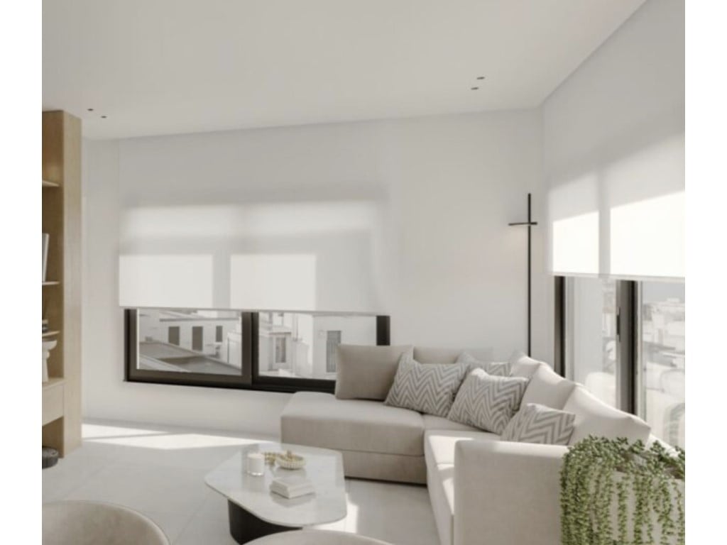 New apartments with pool in Santa Pola, 900 m from beach — living room